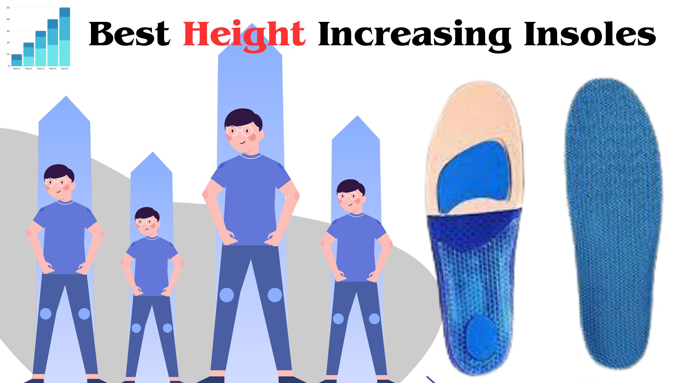 5 Best Height Increasing Insoles (for shoes) 2 to 5 Inches